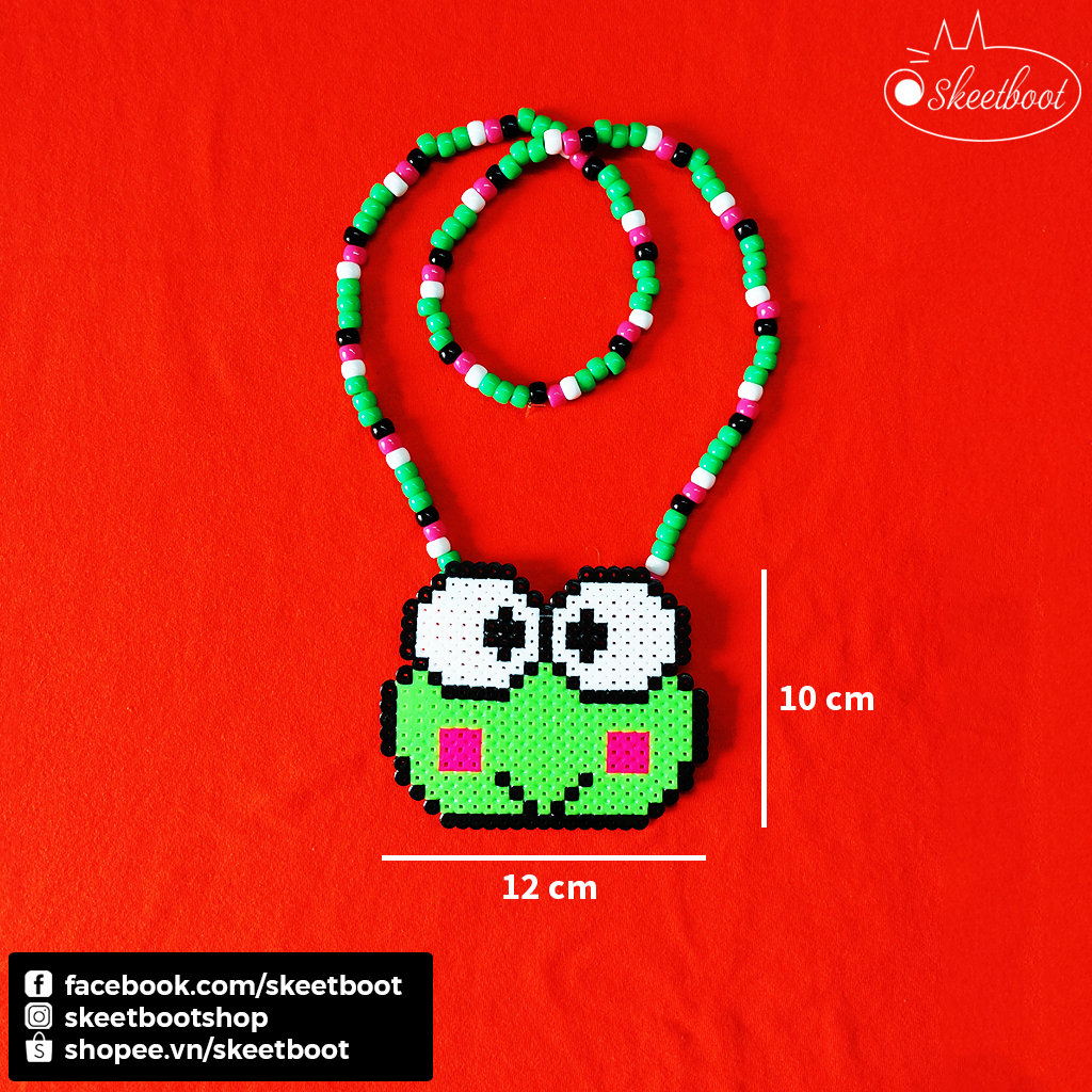 Vòng kandi Keroppi CÓ ĐÈN LED - vòng cổ chú ếch - phụ kiện rave edm festival Hà Nội