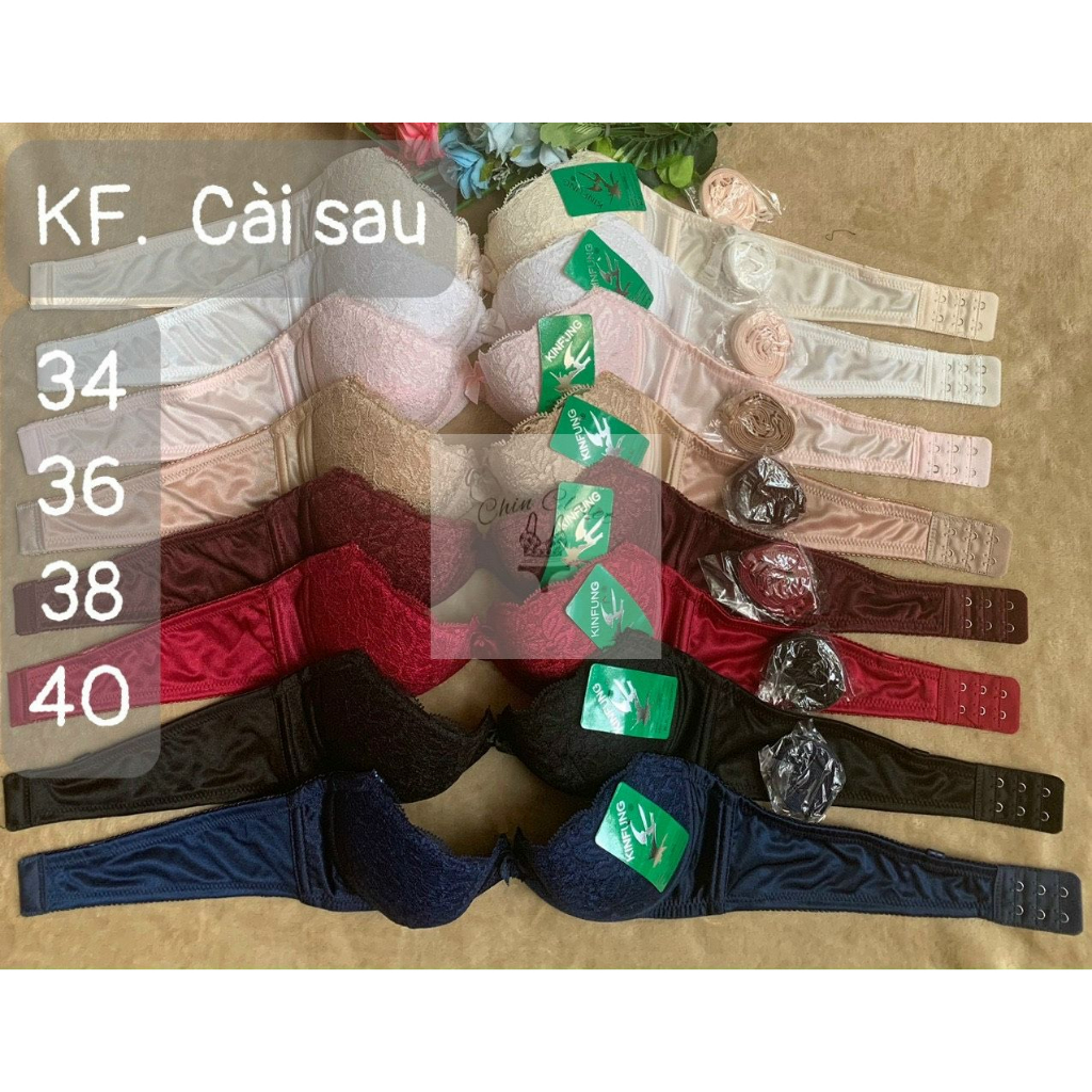 Áo KF ren có gọng mút mỏng cài trước & cài sau size to