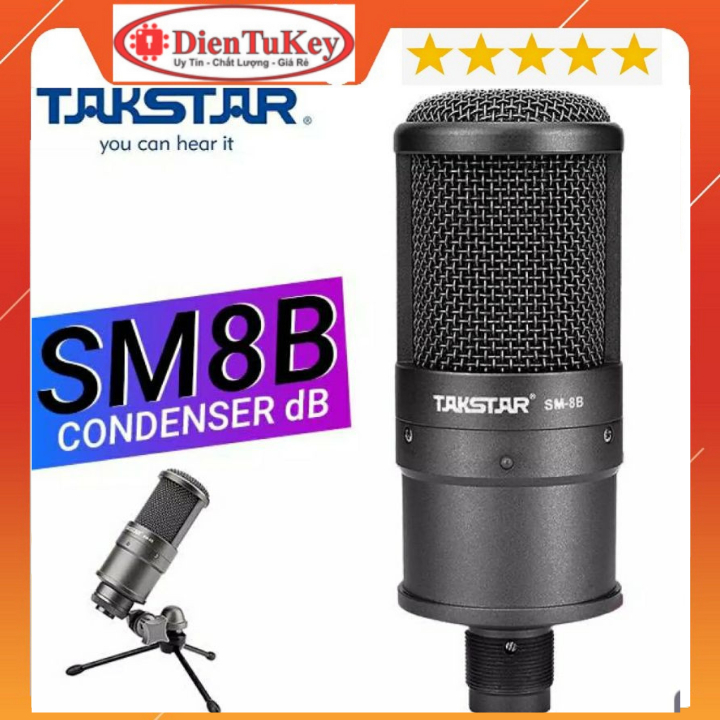 Mic thu Âm Livestream Takstar SM8B hàng chính hãng âm thanh cực hay