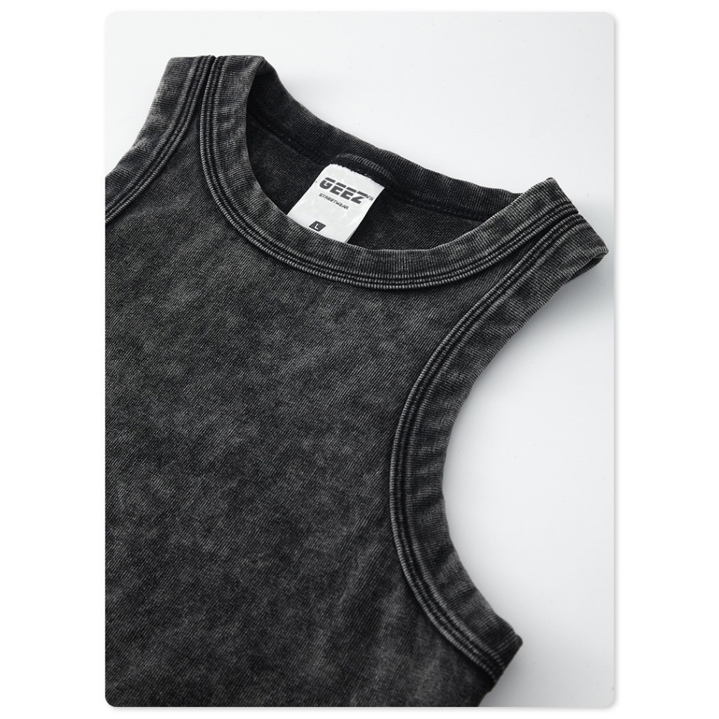 Áo Ba Lỗ "Yếm" in Geez Cotton Wash định lượng 315Gsm