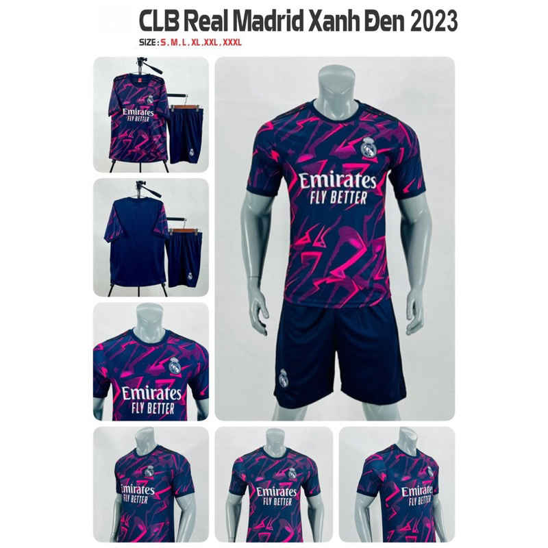 Bộ quần áo bóng đá CLB Real Madrid 2023-2024 (Mới)