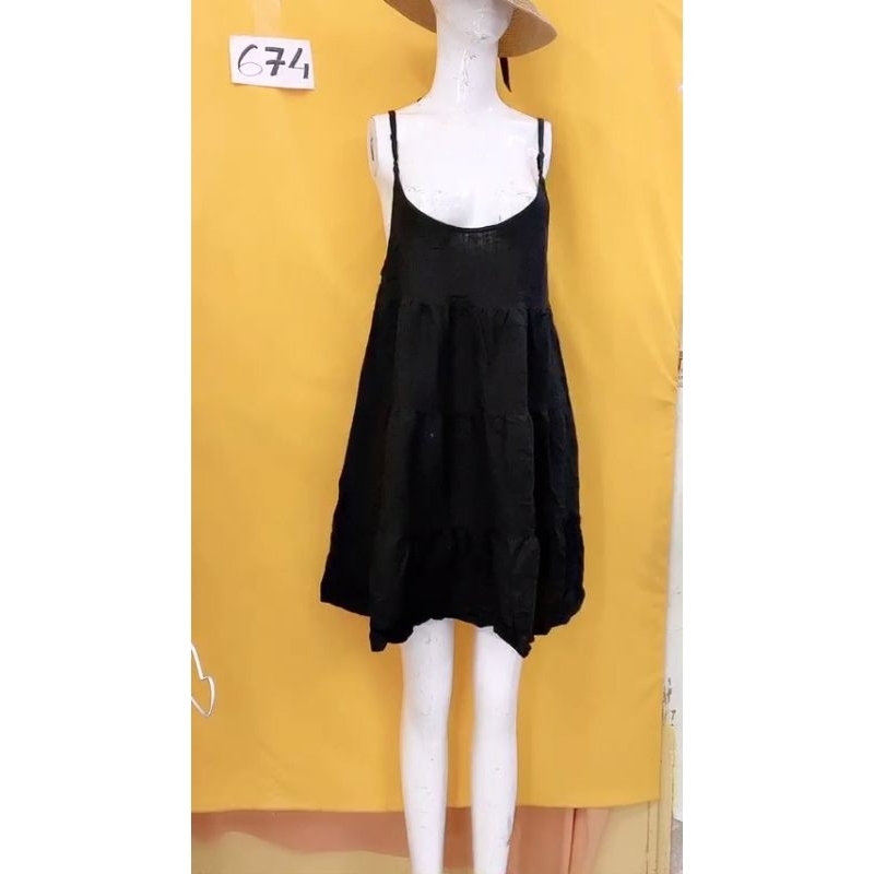 đầm sơmi xô from babydoll 2 dây. S674