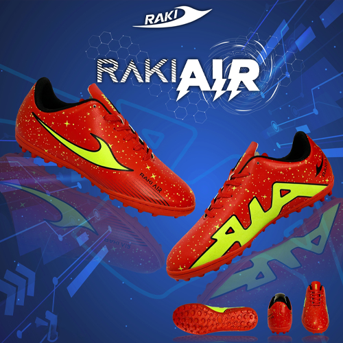 Giày bóng đá sân cỏ nhân tạo RAKI AIR - Màu Red