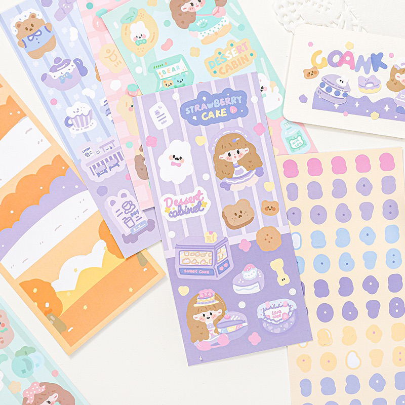 Hộp 30 tấm sticker dễ thương