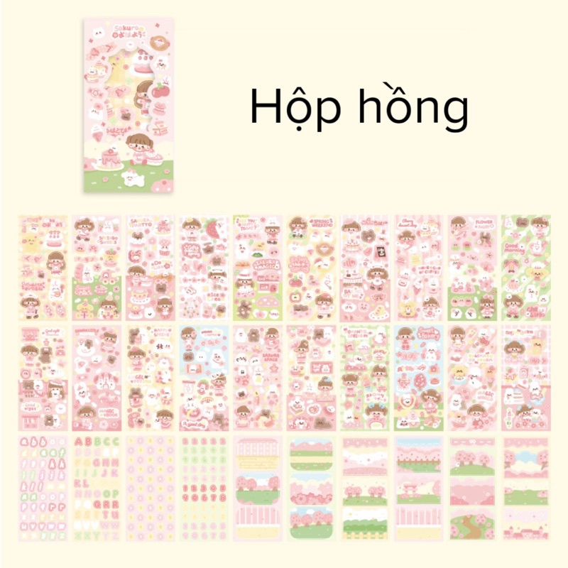 Hộp 30 tấm sticker dễ thương
