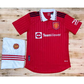 Bộ quần áo bóng đá thun thái cao cấp clb mu đỏ cổ trụ 2023