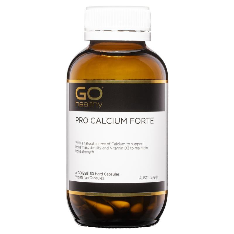 Viên uống bổ sung canxi GO Healthy Pro Calcium Forte 60 viên, hỗ trợ sức khỏe xương khớp