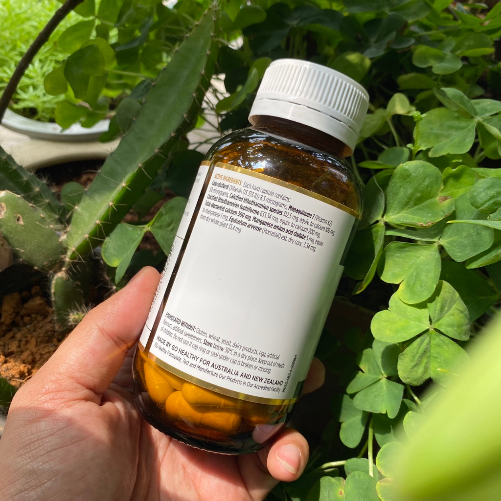 Viên uống bổ sung canxi GO Healthy Pro Calcium Forte 60 viên, hỗ trợ sức khỏe xương khớp