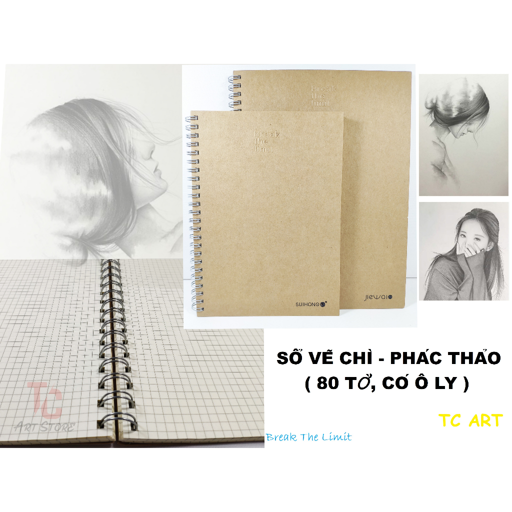 SỔ Ô LY SUIHONG 80 trang ( Vẽ chì) A5 Lỡ