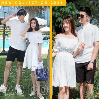 Đồ đôi đi biển mới nhất, set đồ cặp nam nữ, đồ đôi với người yêu, set đôi đi biển trẻ trung 01