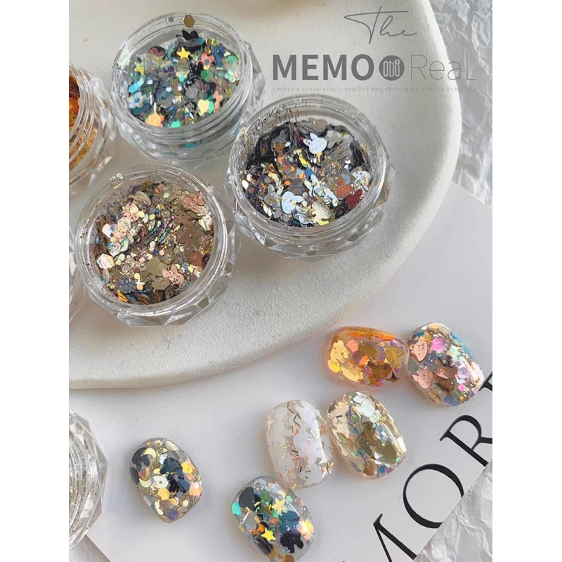 Set nhũ thỏ 6 màu ẩn móng