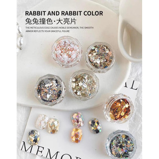 Set nhũ thỏ 6 màu ẩn móng
