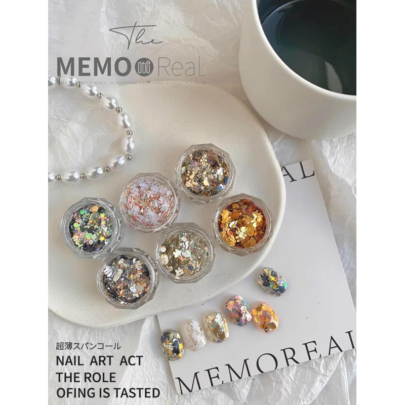 Set nhũ thỏ 6 màu ẩn móng