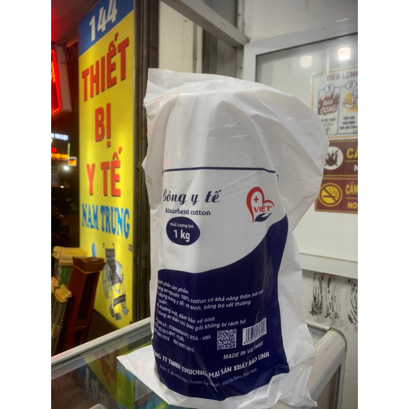 Bông cân y tế 1kg-Bông Việt