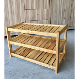 Kệ giầy, dép gỗ cao su 3 tầng 60cm