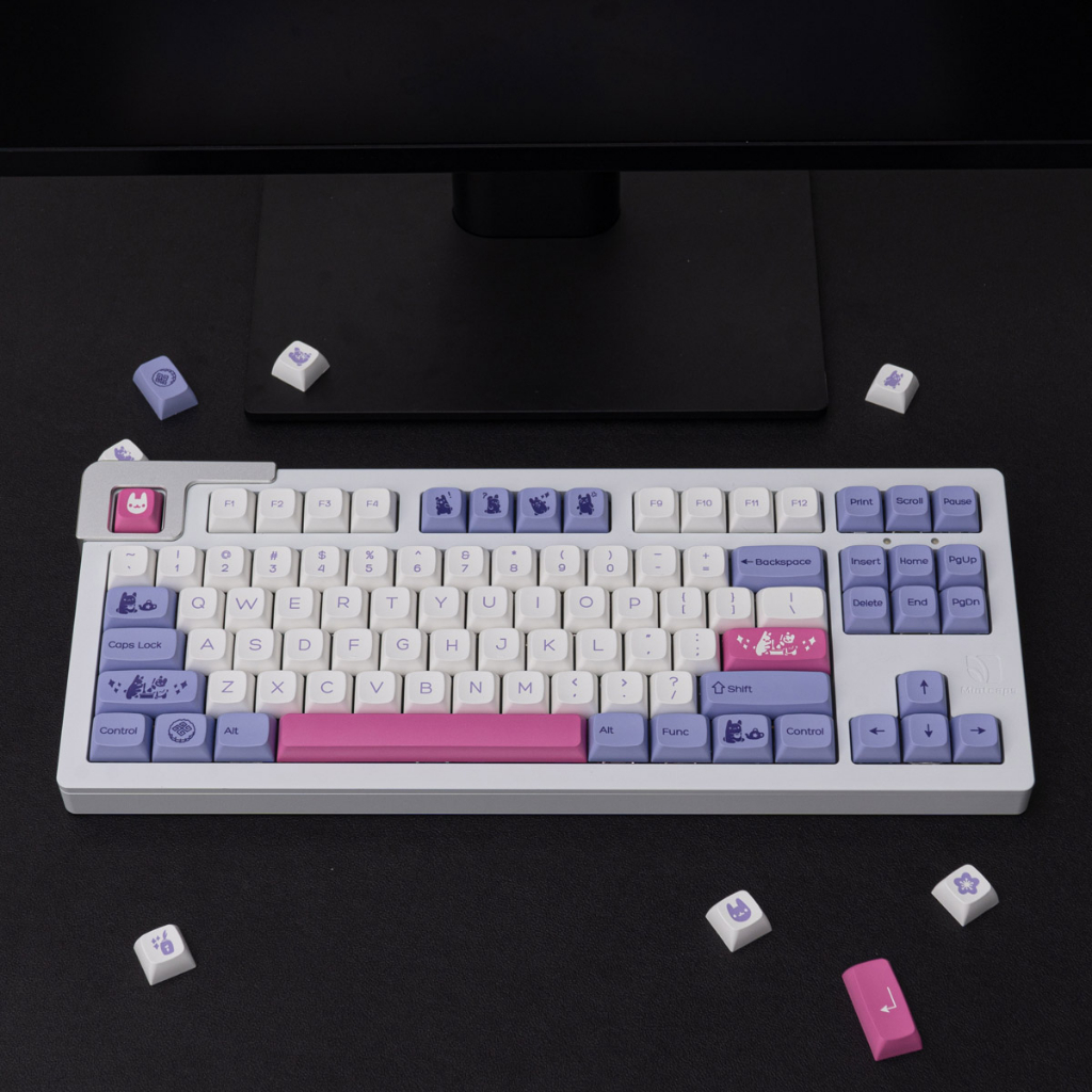 Bộ nút bàn phím cơ | Keycap XDA PBT Dyesub Purple Rabit
