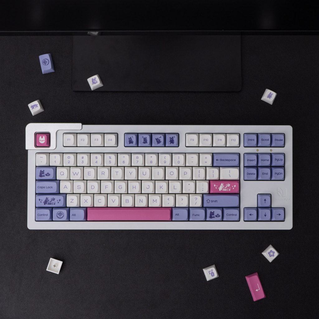Bộ nút bàn phím cơ | Keycap XDA PBT Dyesub Purple Rabit