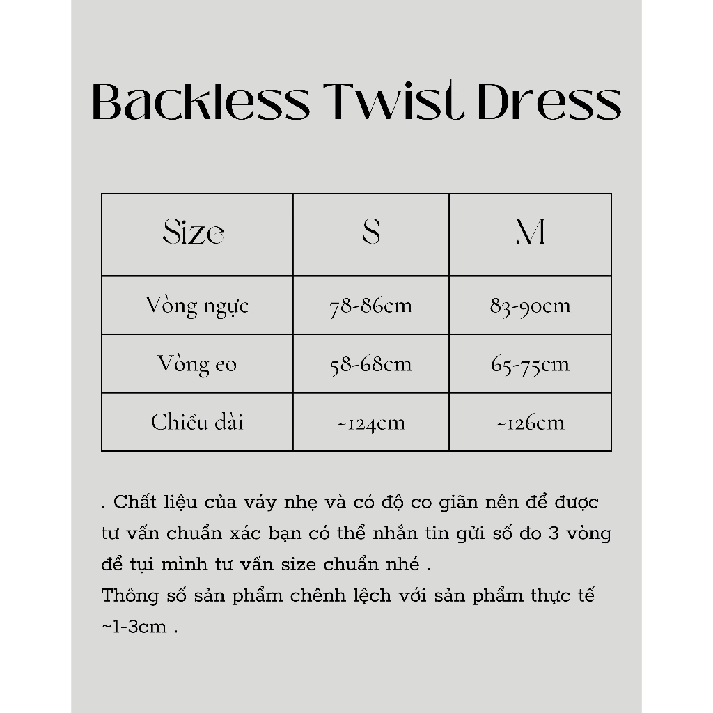 Đầm đen hở lưng - Backless Twist Dress /Solitude/