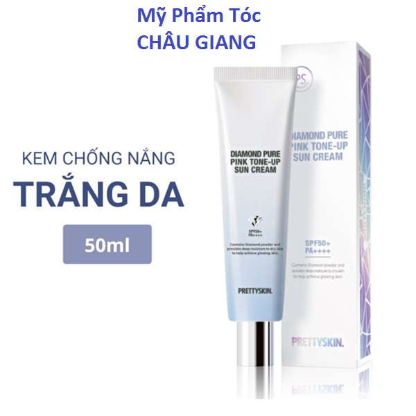 Kem Chống Nắng Kim Cương Phổ Rộng, Nâng Tone Pretty Skin - PrettySkin Diamond Pure Pink Tone-Up Sun Cream 50ml