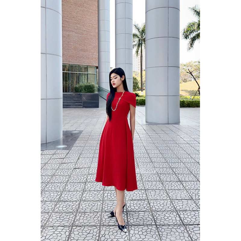 Đầm Ivy chất tuytsy  dáng xoè nhẹ