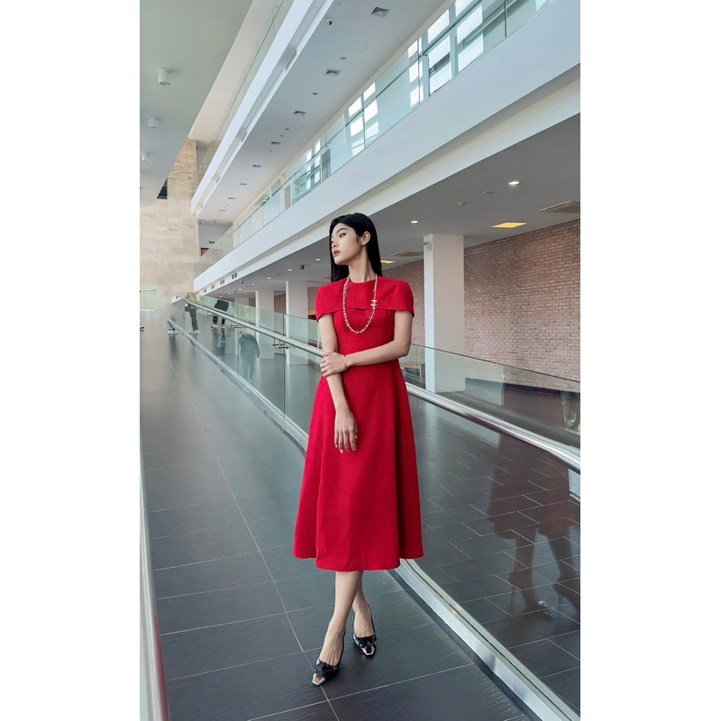 Đầm Ivy chất tuytsy  dáng xoè nhẹ