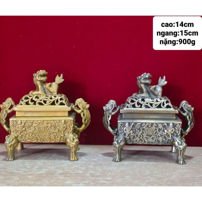 Đinh thở cỡ nhỏ đỉnh xông trầm lư xông trầm bàng đồng nguyên chất