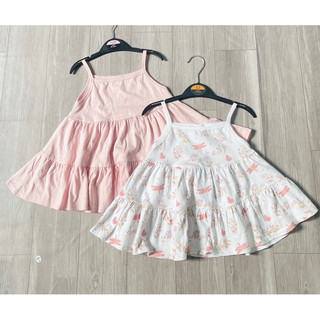 Com bo 2 set váy chất cotton cho bé gái