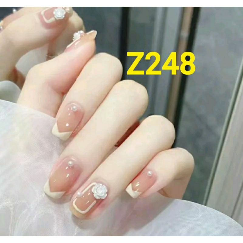 Móng tay giả combo 1 bộ 24 sp kèm keo