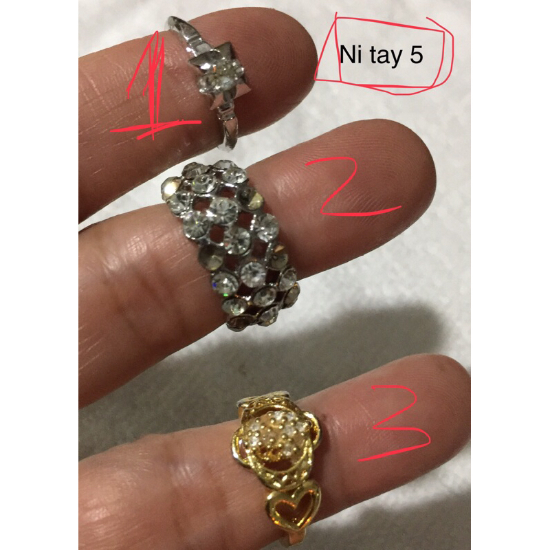 Trang sức si nhật.NHẪN NAM NỮ NHIỀU MẪU đồng giá 20k ms X