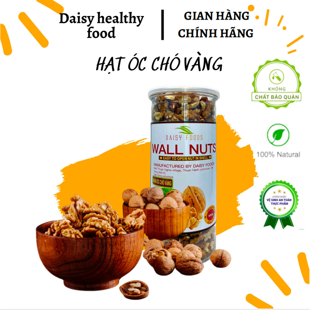 HẠT ÓC CHÓ VÀNG TÁCH VỎ NHẬP KHẨU CHILE, HẠT DINH DƯỠNG DAISY HEALTHY FOOD