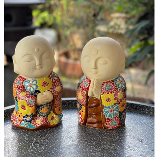 Tượng an nhiên gốm sứ bách hoa thủ công nam bộ trang trí decor