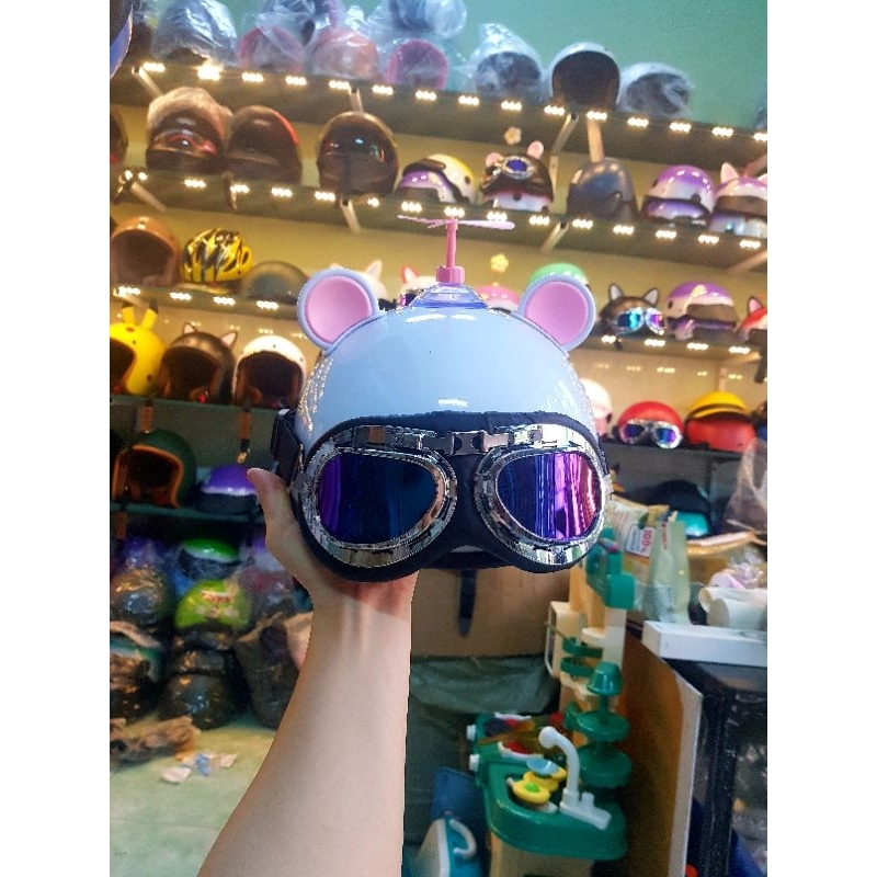 Kính phi công 7 màu gắn nón bảo hiểm