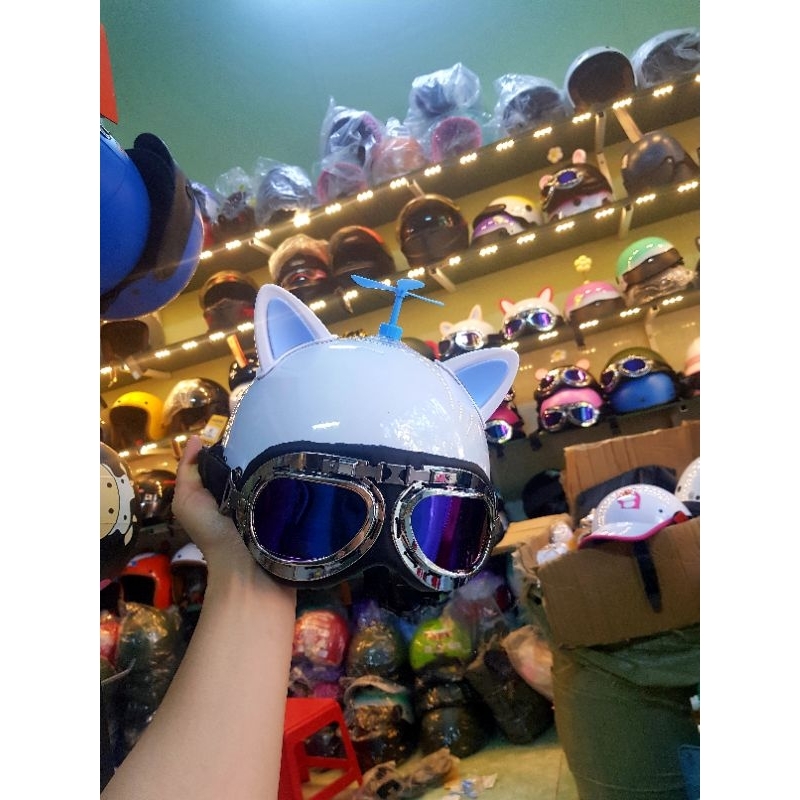 Kính phi công 7 màu gắn nón bảo hiểm