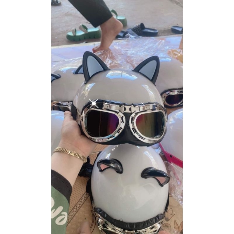 Kính phi công 7 màu gắn nón bảo hiểm