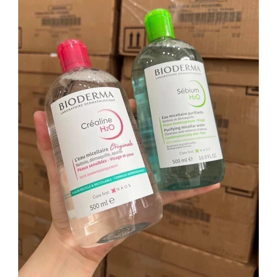 Nước Tẩy Trang Biodermal Chính Hãng Cho Da Dầu Mụn Và Da Nhạy Cảm 500ml