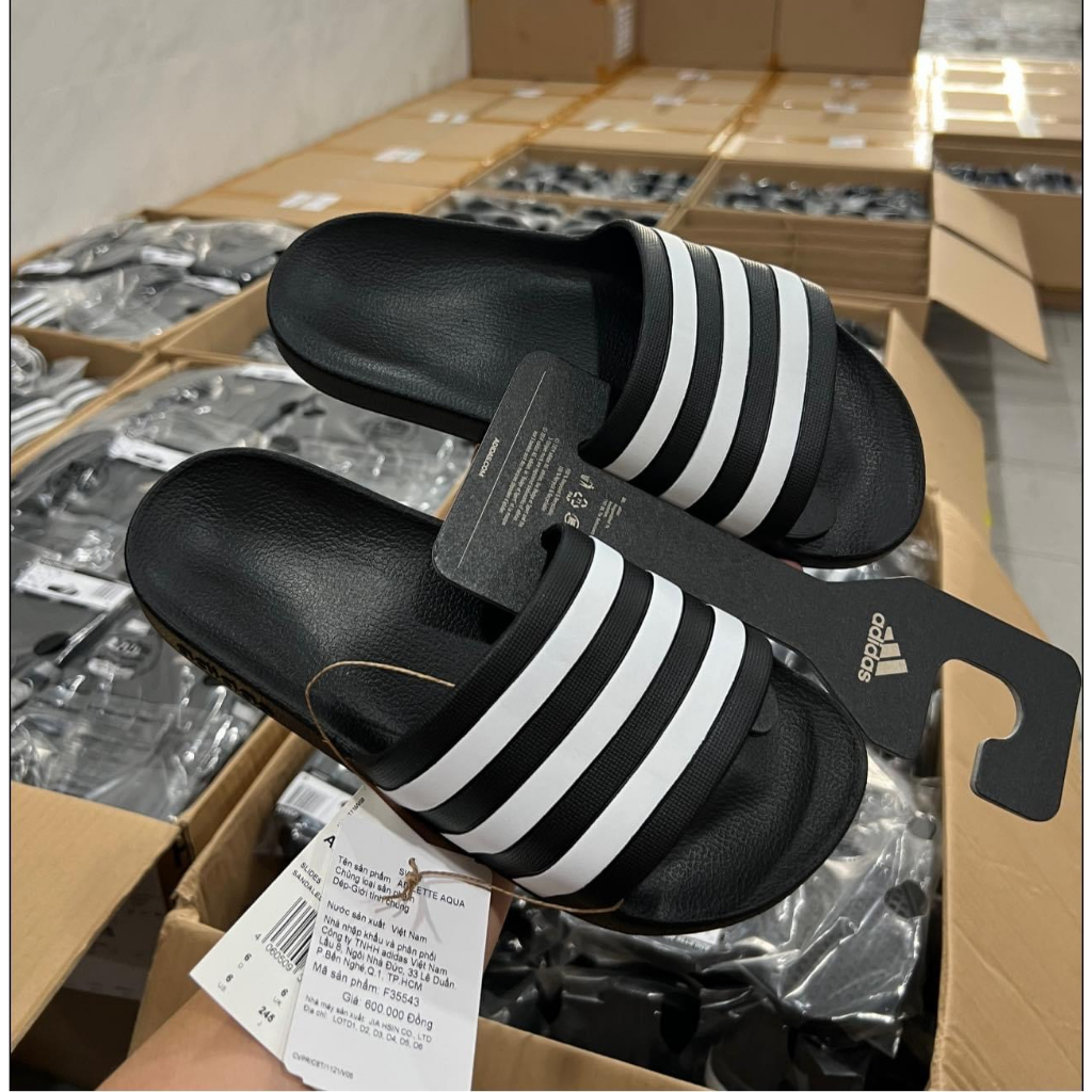 Dép Quai Ngang Adidas Adilette Aqua Đủ Màu Ảnh Thật F35543