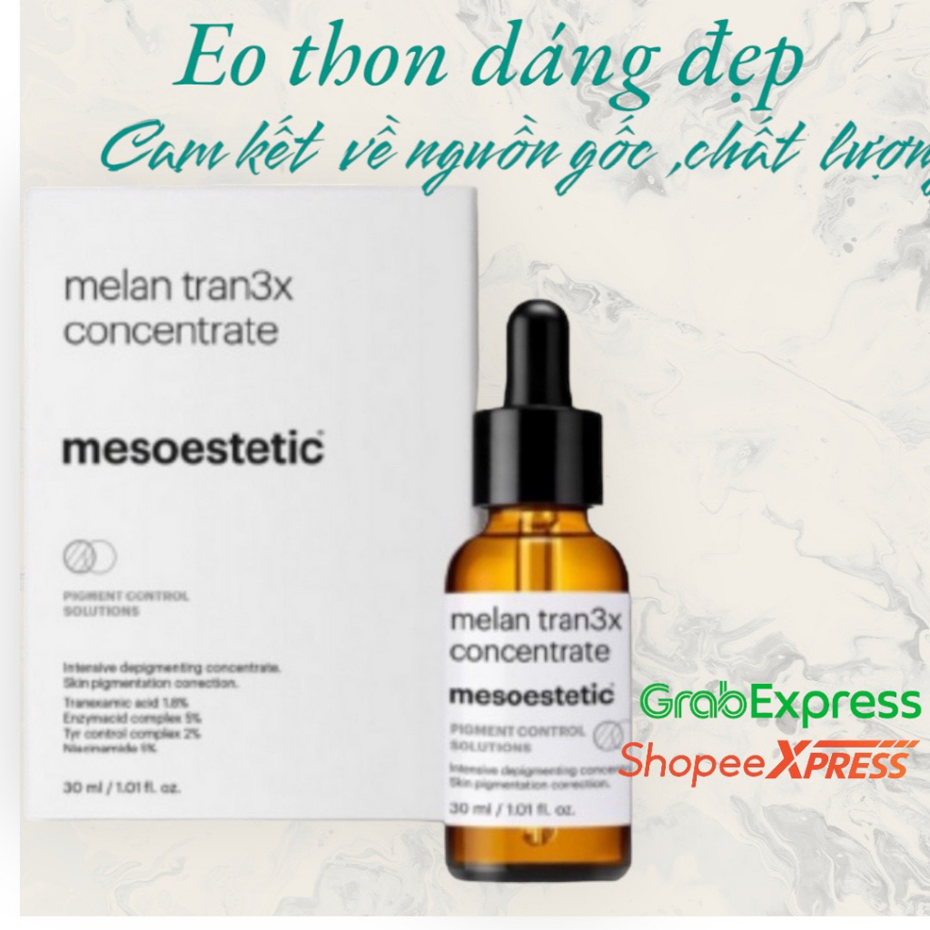 Mesoestetic Melan Tran3x Concentrate 30ml,Serum giảm nám chuyên sâu