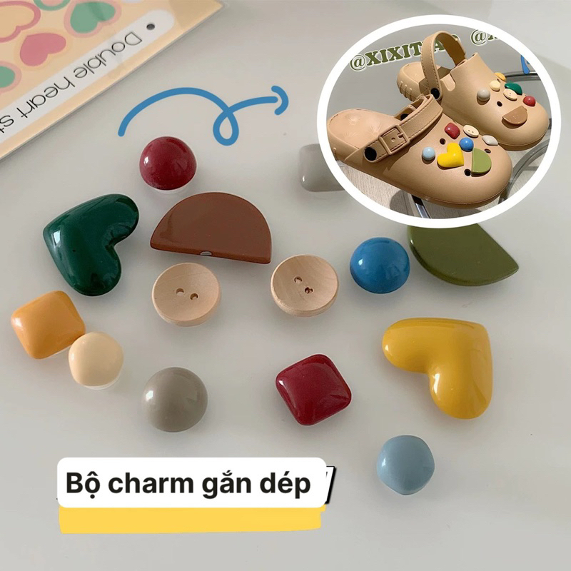 Bộ charm 14 chi tiết - gần dép crocs