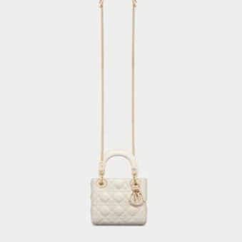 Dior/Mini LADY Túi DIOR/Túi nữ/Túi Messenger/Túi đeo vai/Túi dây xích/Sản phẩm giảm giá miễn thuế