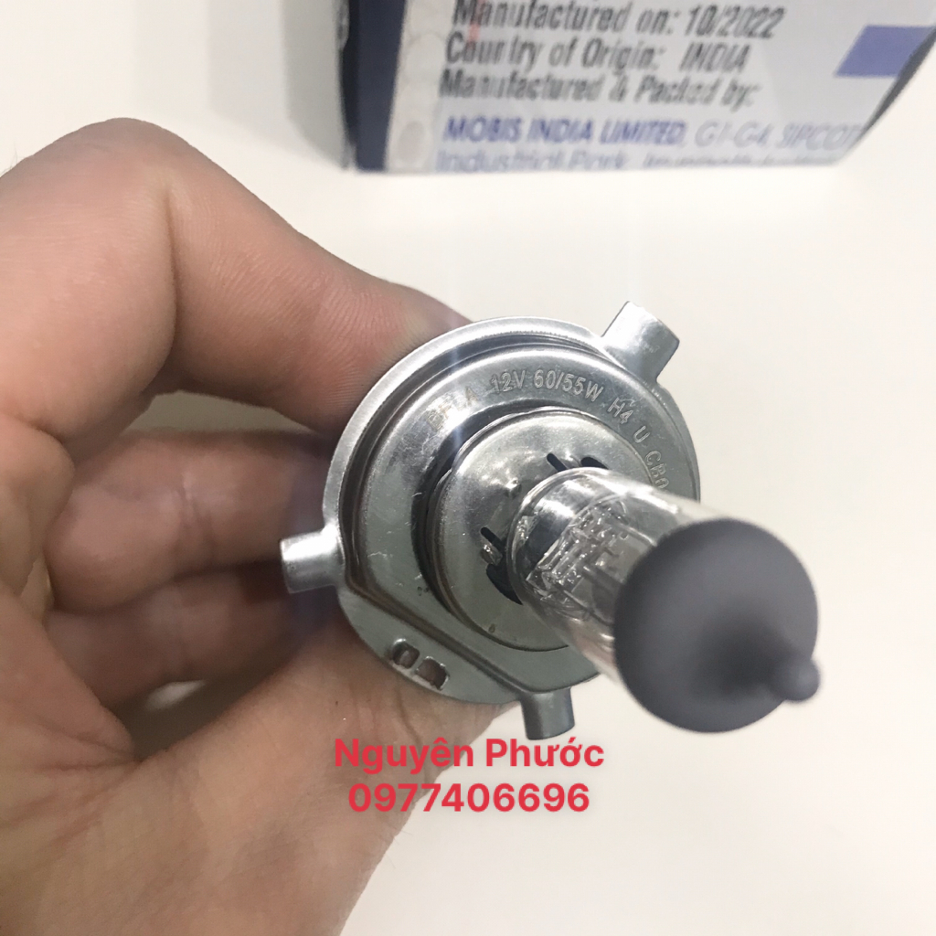 Bóng đèn pha H4 12V-55W  - Hàng Chính hãng HYUNDAI/KIA - Morning, Getz. I10, Grand I10, Pride, CD5... Mã PT 1864761566