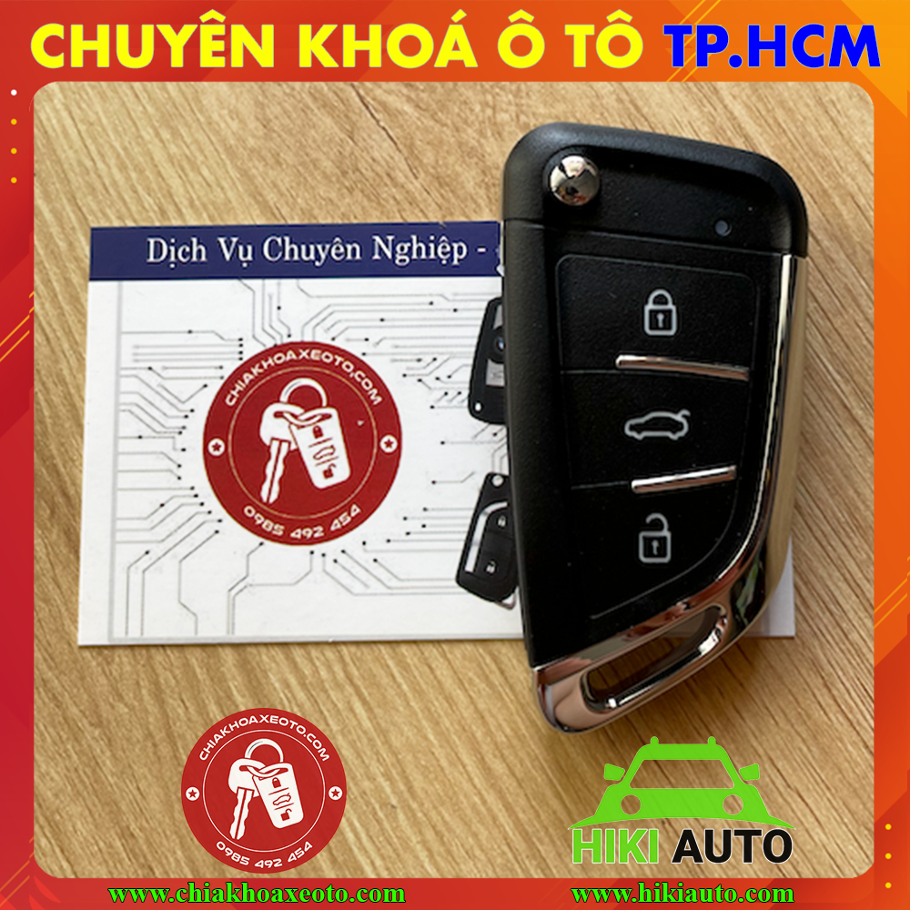 Chìa khoá remote gập Ford Everest 2007-2015, Chìa khoá gập tiện lợi và tặng móc khoá siều bền