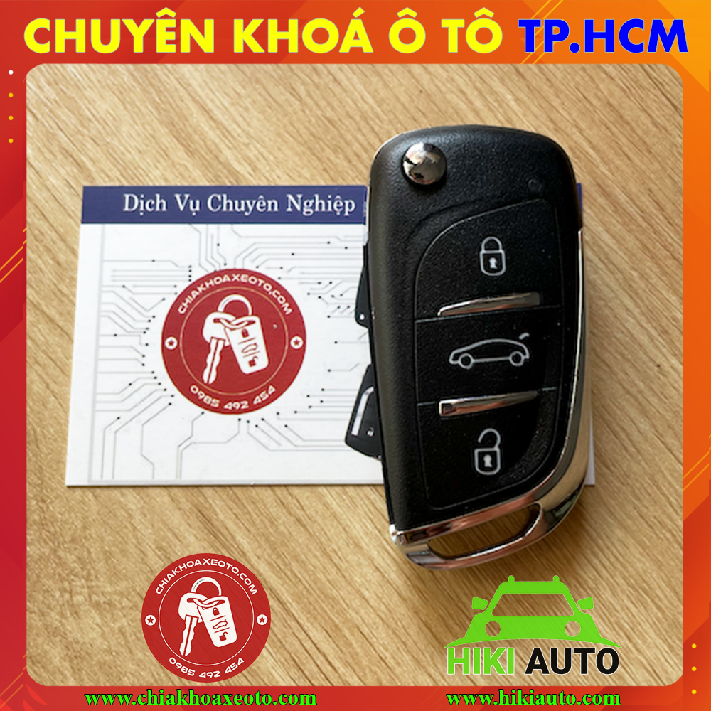 Chìa khoá remote gập Ford Everest 2007-2015, Chìa khoá gập tiện lợi và tặng móc khoá siều bền