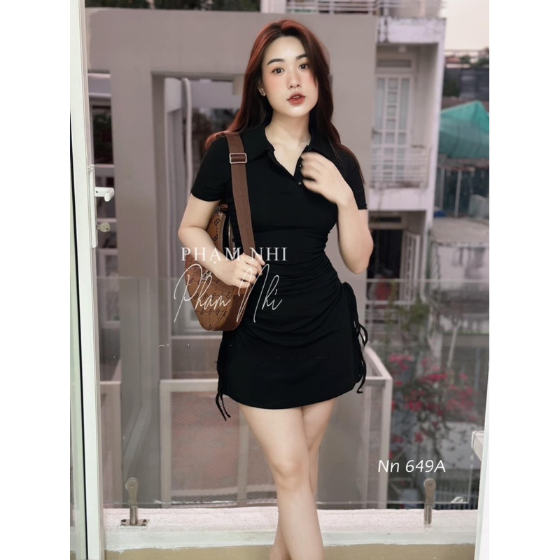 Váy Rút Eo Cổ Đức Dáng Ngắn Siêu Xinh