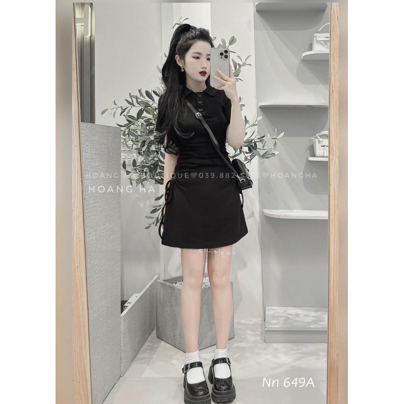 Váy Rút Eo Cổ Đức Dáng Ngắn Siêu Xinh