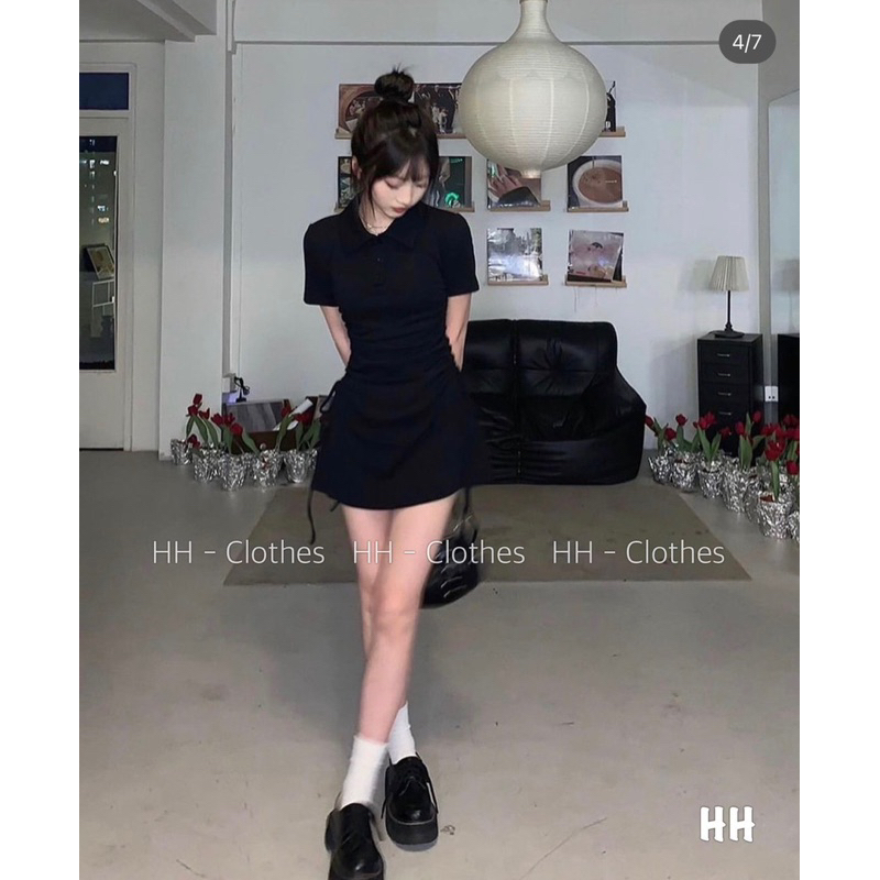 Váy Rút Eo Cổ Đức Dáng Ngắn Siêu Xinh