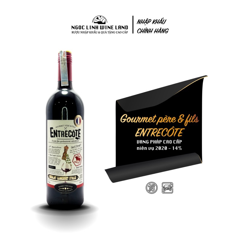 Rượu Vang Pháp Entrecote 750ml/1,5L/3L