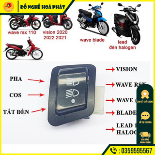 Công tắc tắt đèn 3 chế độ - wave : tắt đèn, pha, cos xe honda đời mới bóng halogen cao cấp