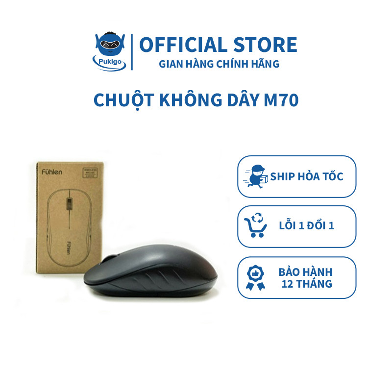 Chuột máy tính, vi tính không dây cute dễ thương Wireless Fuhlen M70 LABADO