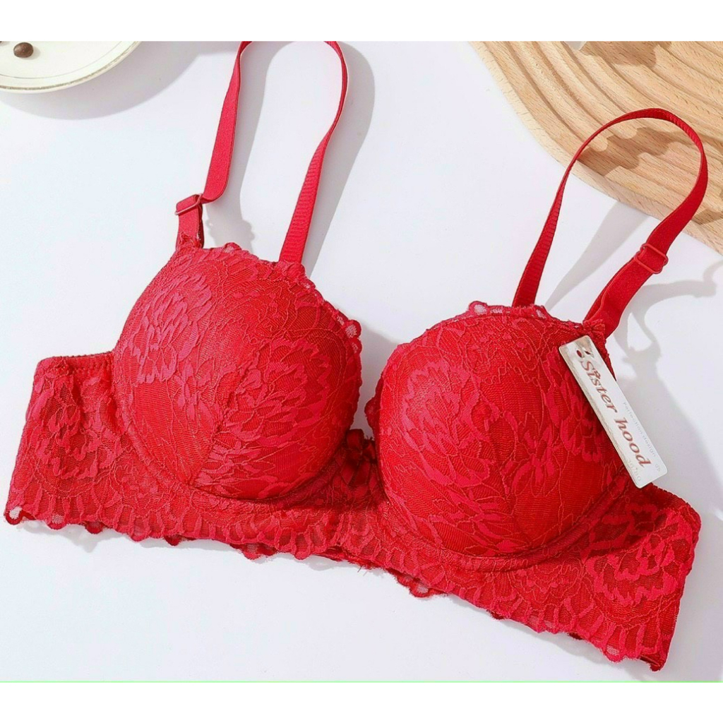 Áo lót ren thái siêu nâng độn dày 6cm dành cho ngực nhỏ-áo ngực siêu đẩy nâng ngực tạo khe có gọng, mặc áo dài