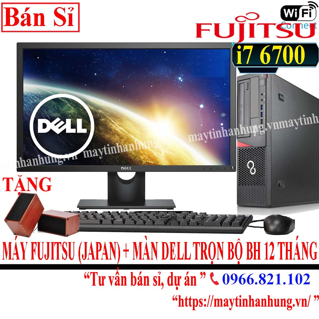 Bộ máy tính để bàn MỚI Fujitsu NK Nhật Intel core i7 màn hình Dell sản phẩm trọn bộ